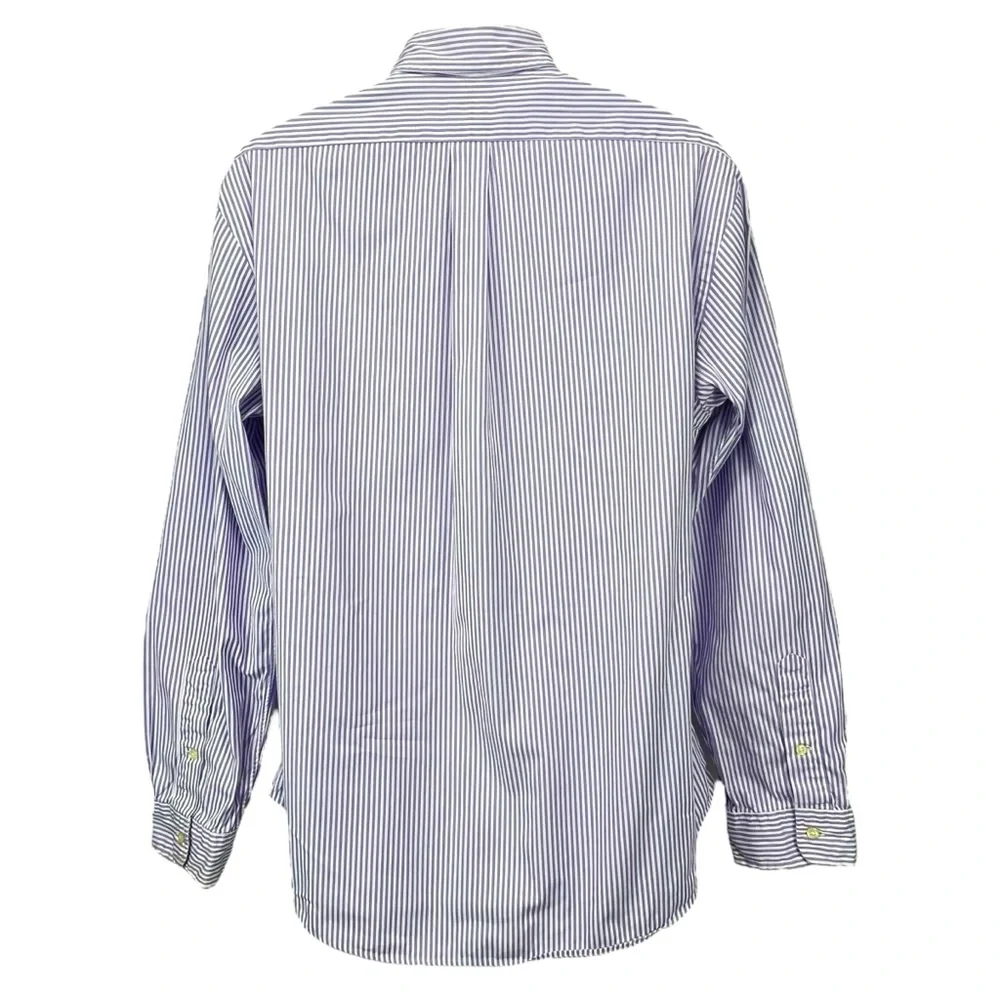 Polo Ralph Lauren | Mens XL | Slim Fit Purple & White Stripe L/S Button Up Shirt